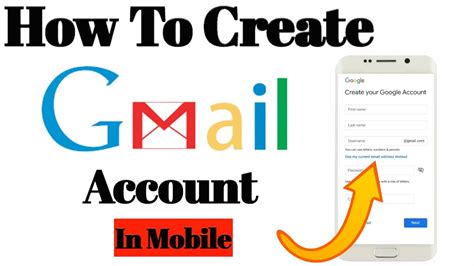 how to create a gmail account in mobile