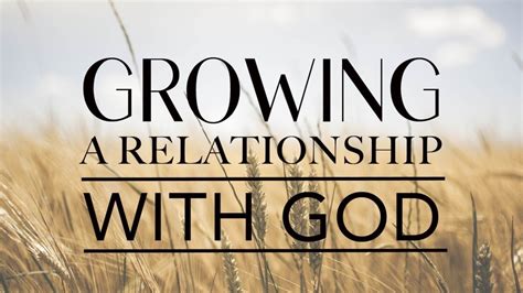 how to create a good relationship with god