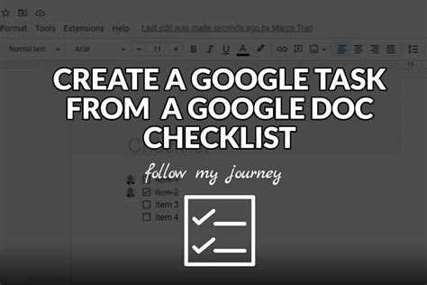how to create a google doc checklist
