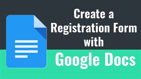 how to create a google doc registration form
