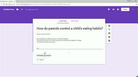 how to create a google form for research