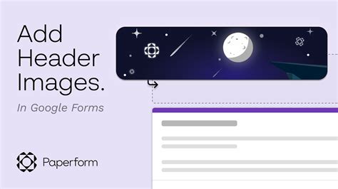 how to create a google form header