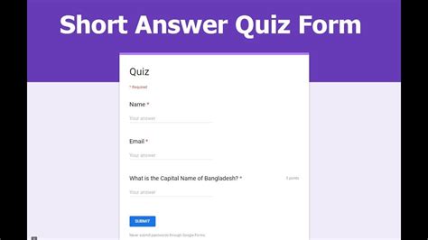 how to create a google form quiz with answers
