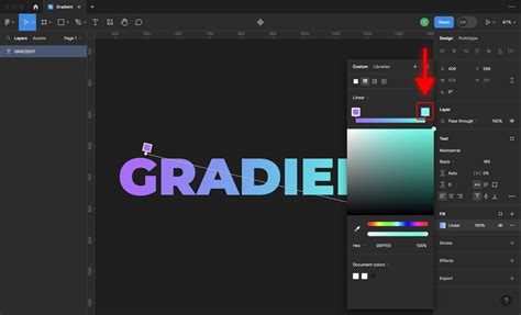 how to create a gradient layer in figma
