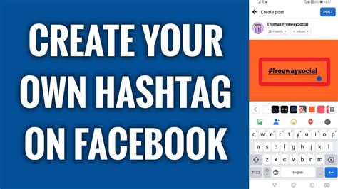 how to create a hashtag on fb