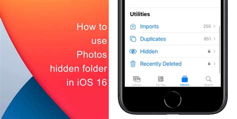 how to create a hidden folder in iphone photos