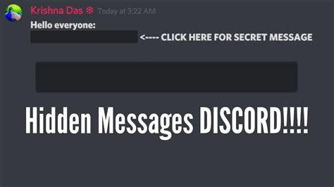how to create a hidden message in discord