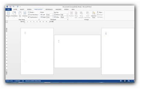how to create a horizontal document in word
