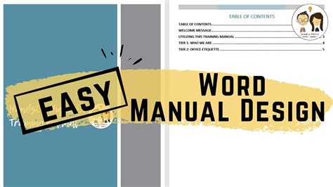 how to create a instruction manual in word