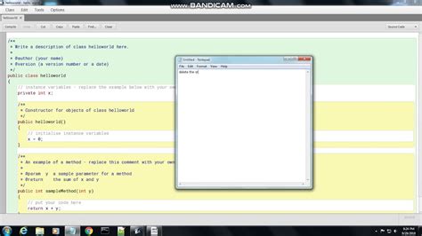 how to create a java program in bluej