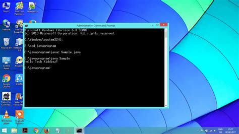 how to create a java program in command prompt