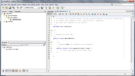 how to create a java program in netbeans