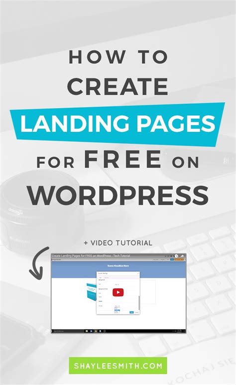 how to create a landing page in wordpress for free