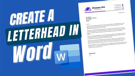 how to create a letterhead in word 2016