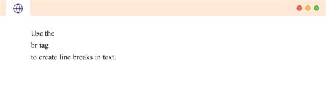 how to create a line break in html