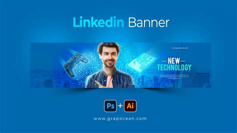 how to create a linkedin banner in photoshop