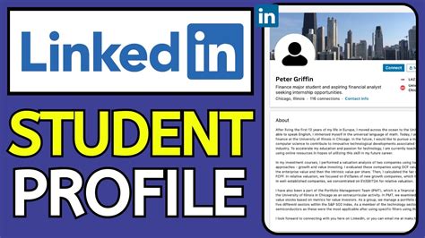 how to create a linkedin profile as a student