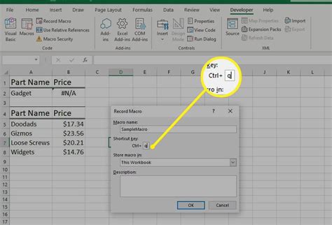 how to create a macro from excel to word