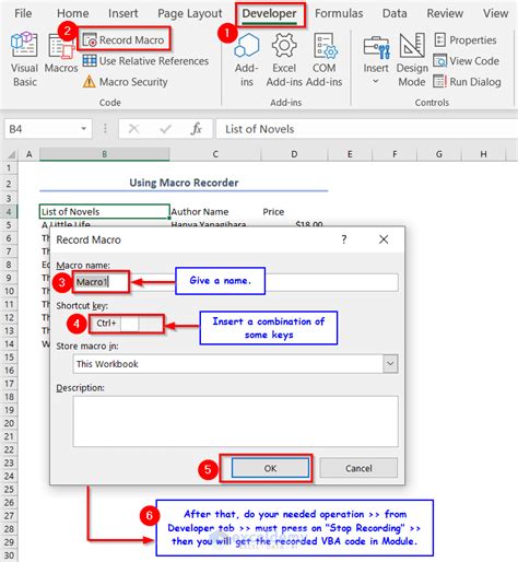 how to create a macro recorder in excel