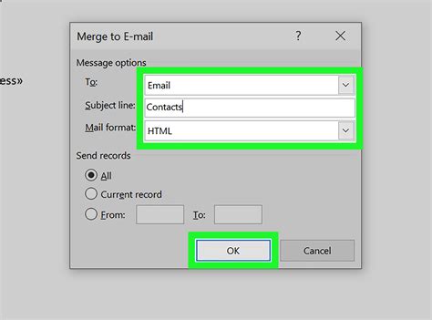 how to create a mail merge document in microsoft word