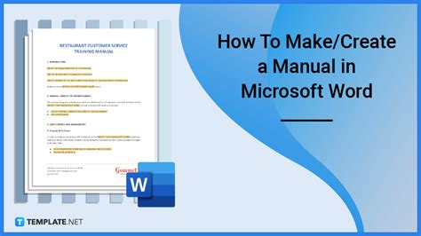 how to create a manual in microsoft word