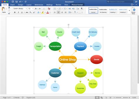 how to create a map on microsoft word