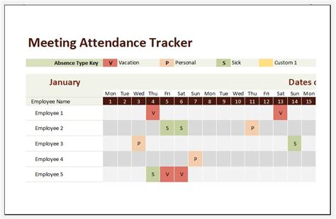 how to create a meeting tracker in excel