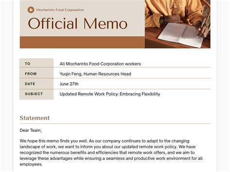 how to create a memorandum template