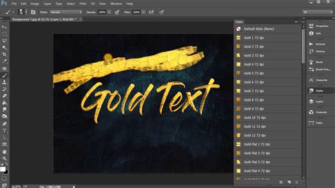 how to create a metallic gold effect in photoshop