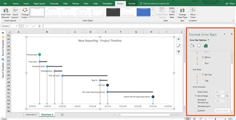 how to create a moving timeline in excel