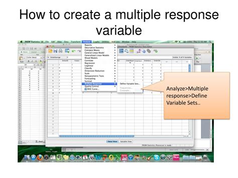 how to create a multiple response variables in spss