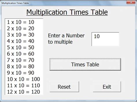 how to create a multiplication table in word