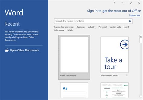 how to create a new blank document in word 2019
