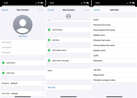how to create a new contact list on iphone