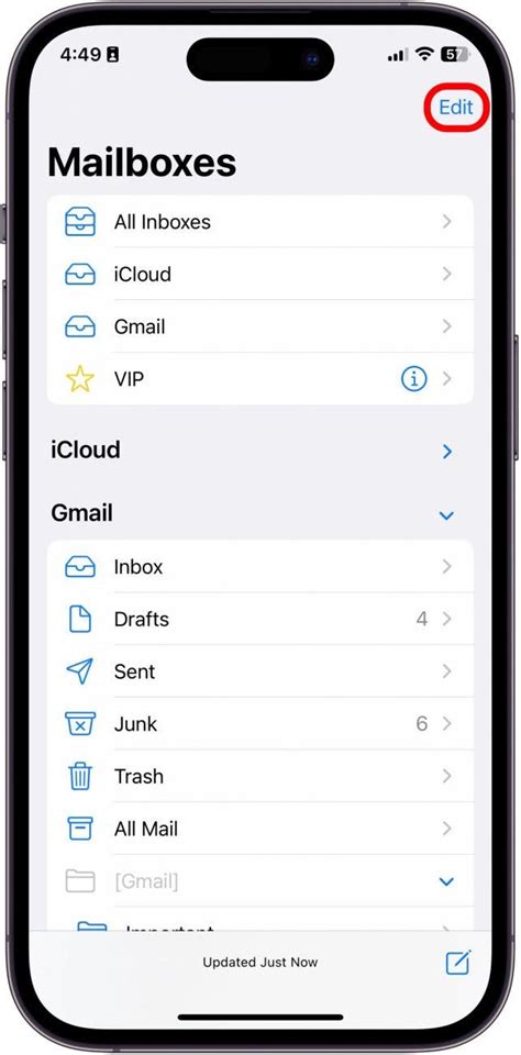 how to create a new email folder on ipad mini