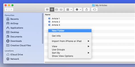 how to create a new folder on desktop macbook air