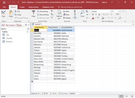 how to create a new parameter query in access