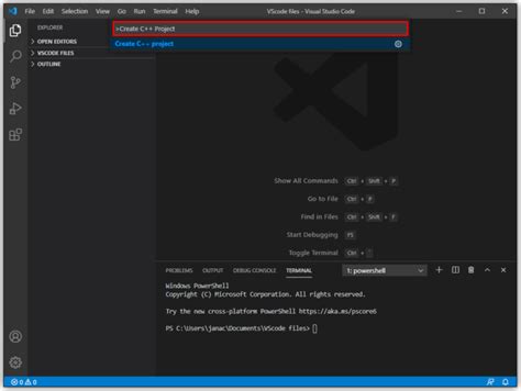 how to create a node project in vscode