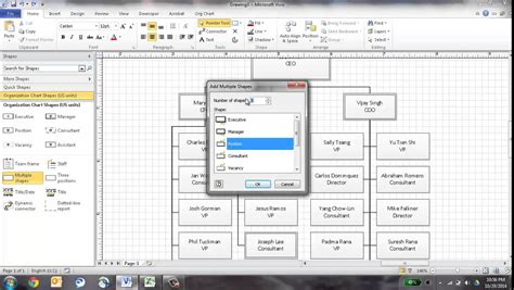 how to create a org chart in visio from excel