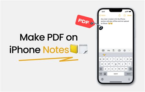how to create a pdf from notes on iphone