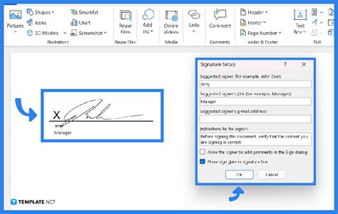 how to create a pdf signature in word
