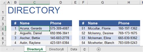how to create a phone book in word