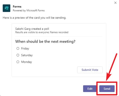 how to create a poll in teams forms