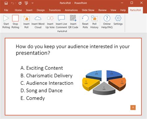 how to create a poll question in powerpoint