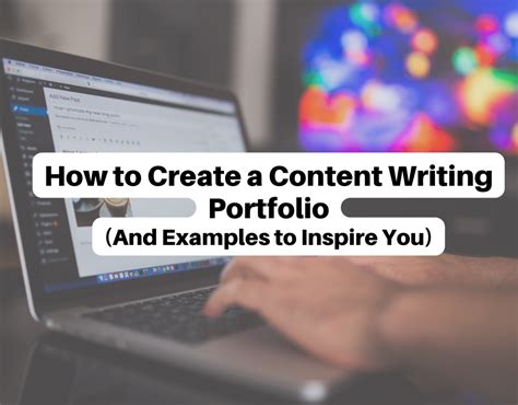 how to create a portfolio for content writing