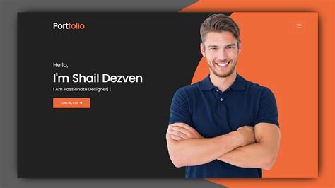 how to create a portfolio website using html css javascript and bootstrap 5