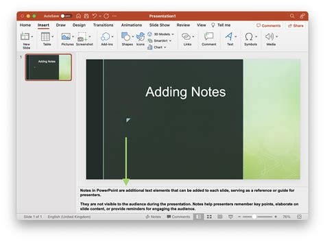 how to create a powerpoint with notes