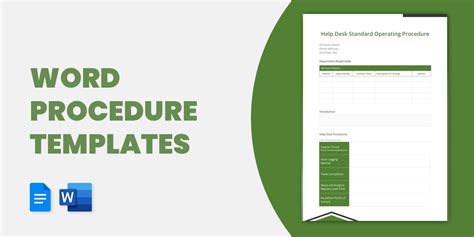 how to create a procedure document in word