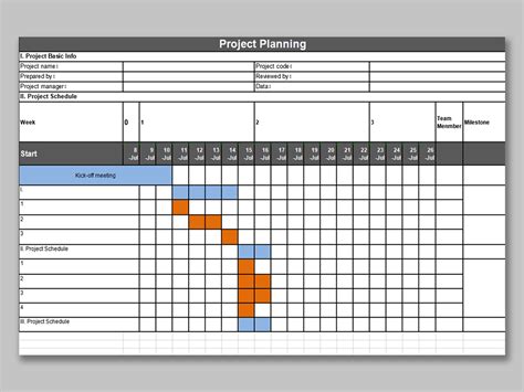 how to create a project management plan in excel