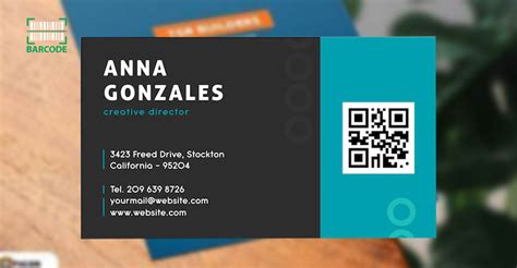 how to create a qr code name card
